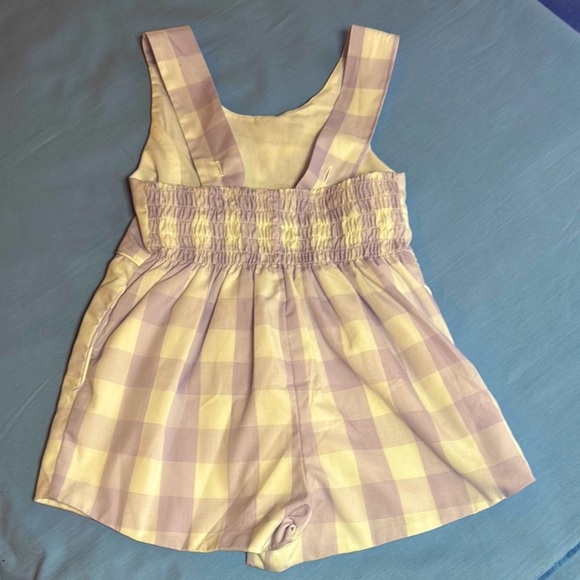 The Beaufort Bonnet Company Purple Gingham Romper - Picture 2 of 5